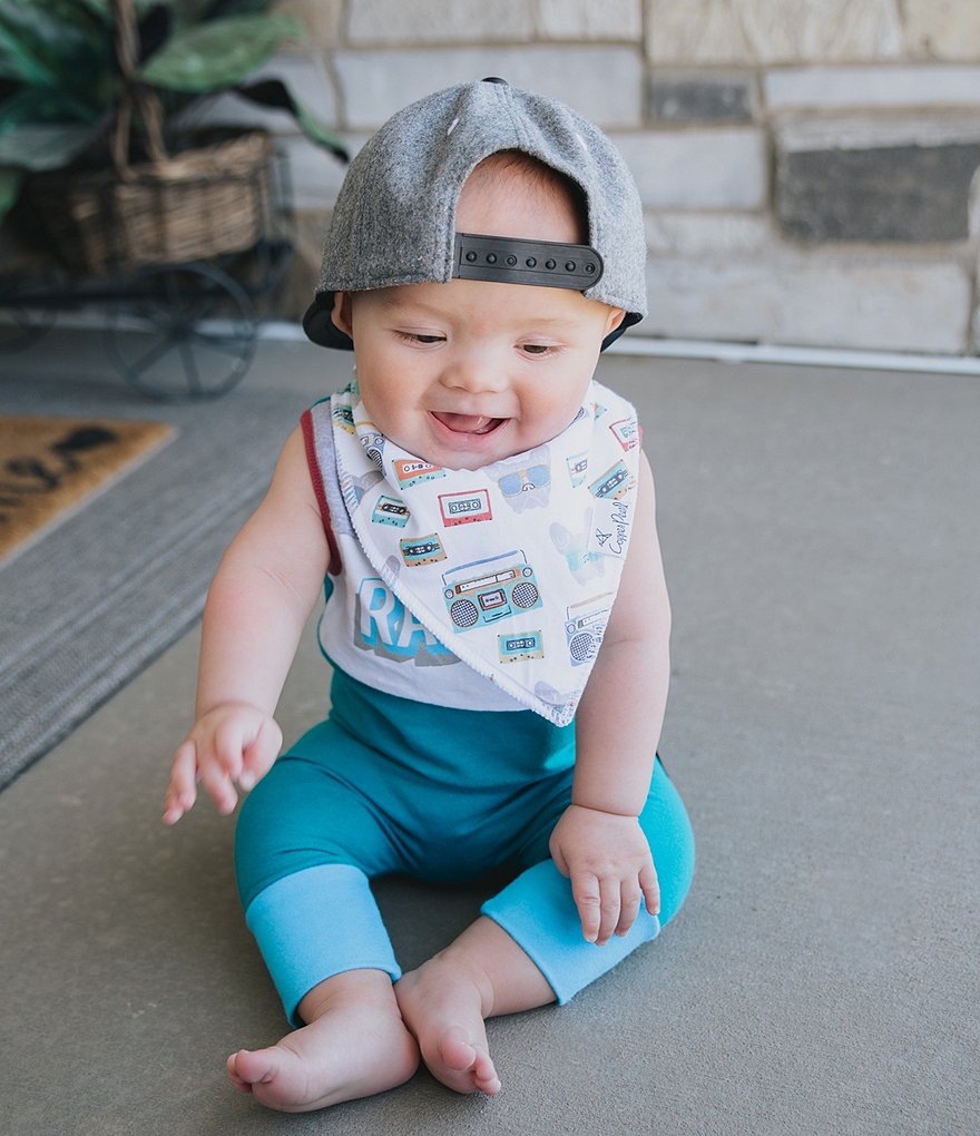 Copper Pearl Baby Boys Bruno Bandana Bibs 4-Pack