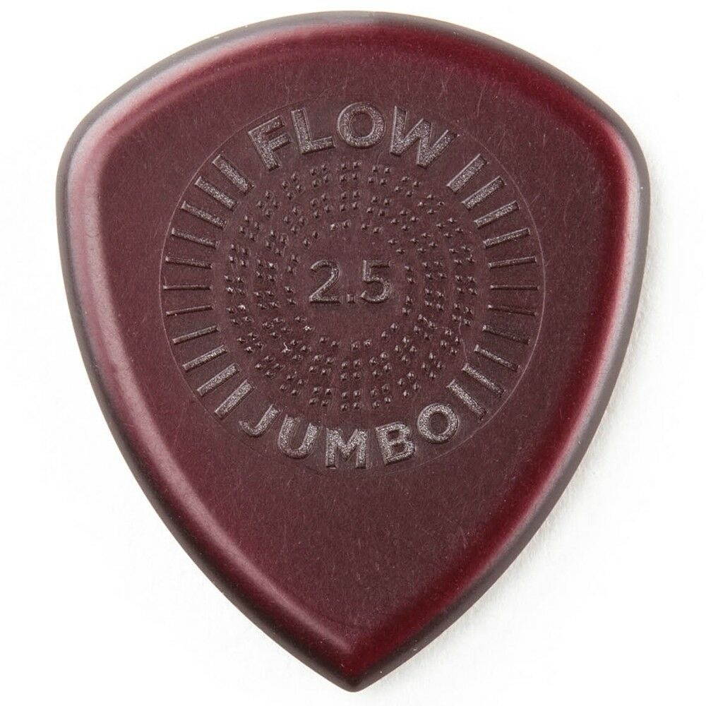 Dunlop 547P25 Flow Jumbo Grip Guitar Picks, 2.5mm, 3-Pack
