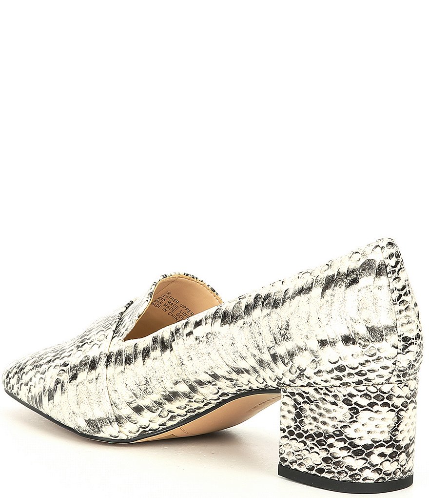 DKNY Eli Leather Logo Hardware Strap Loafers