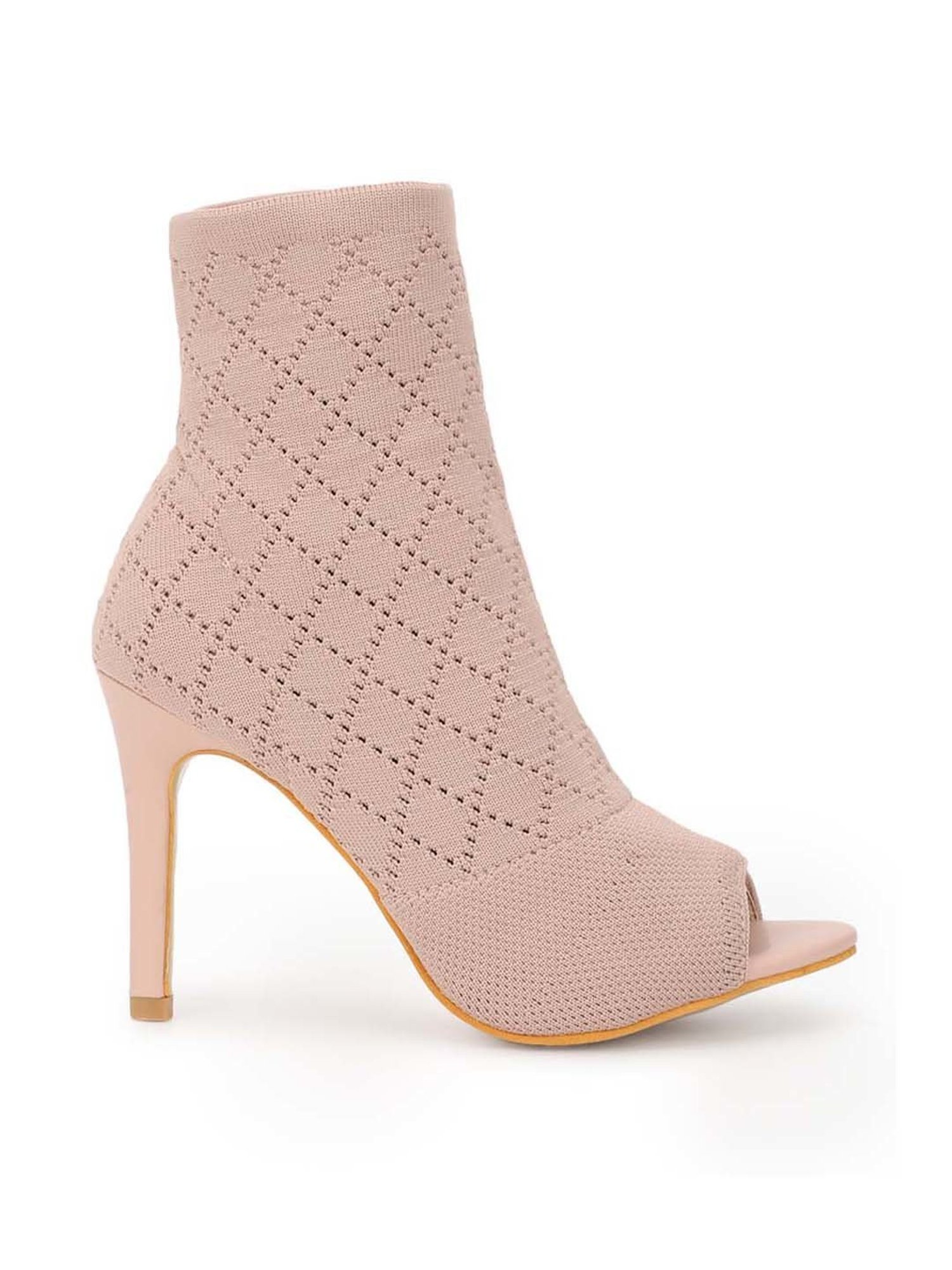 Truffle Collection Women's Nude Peeptoe Boots