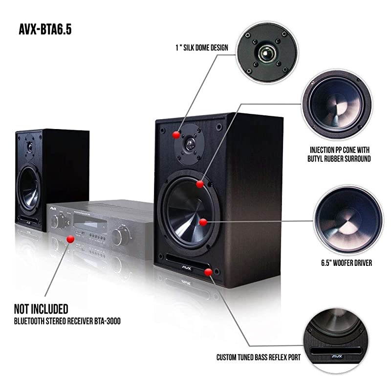 Audio 65 Inch Bookshelf Speaker Pair Audio 65quot Speakers