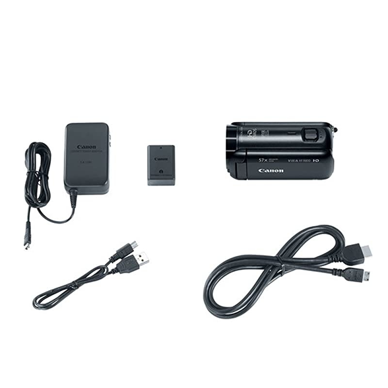 VIXIA HF R800 Camcorder (Black) + SanDisk 64GB Memory Card + Digital Camera/Video Case + Extra Battery BP-727 + Quality Tripod + Card Reader + Tabletop Tripod/Handgrip - Deluxe Accessory Bundle