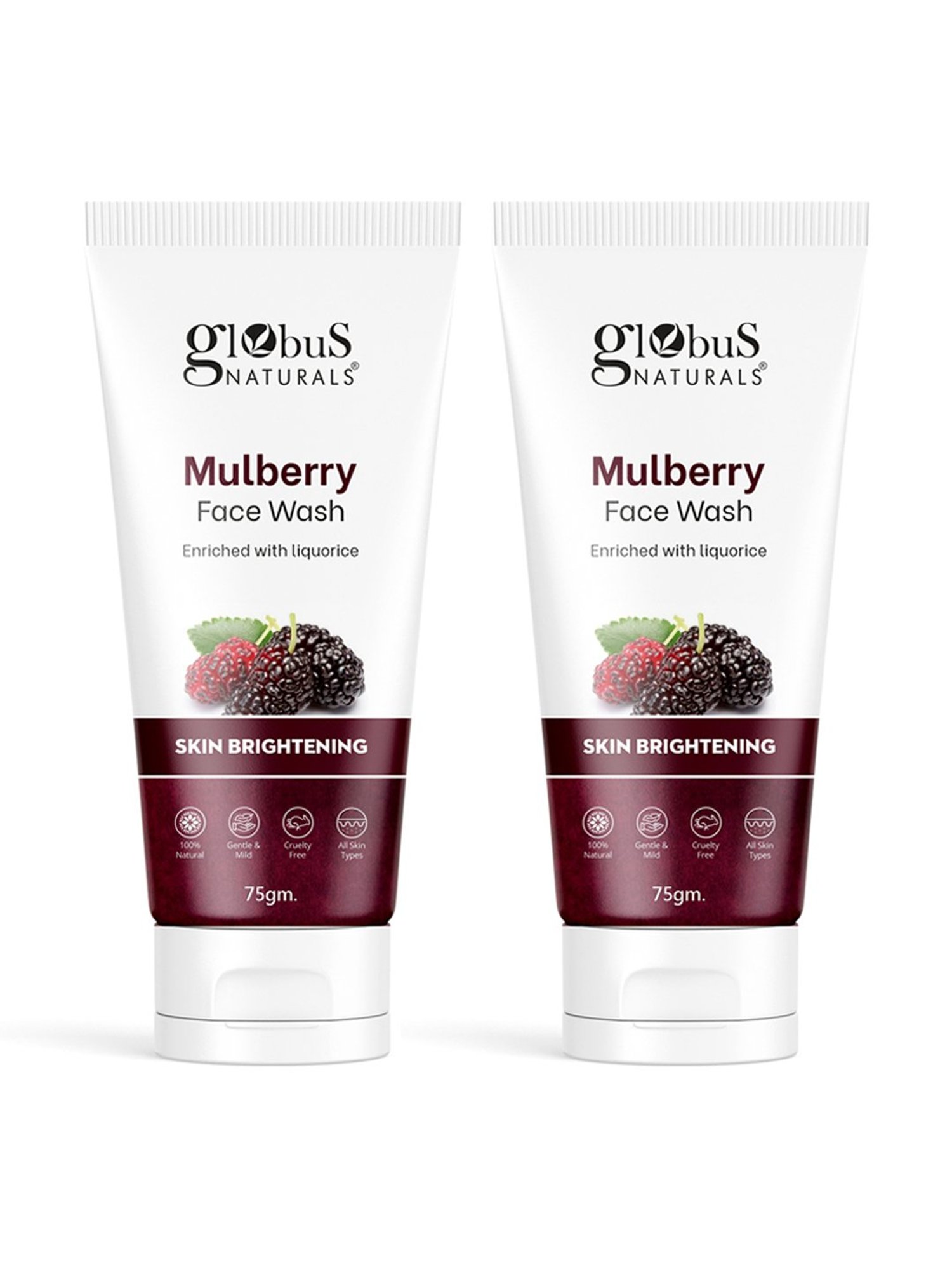 Globus Naturals Skin Brightening Mulberry Face Wash - Pack of 2