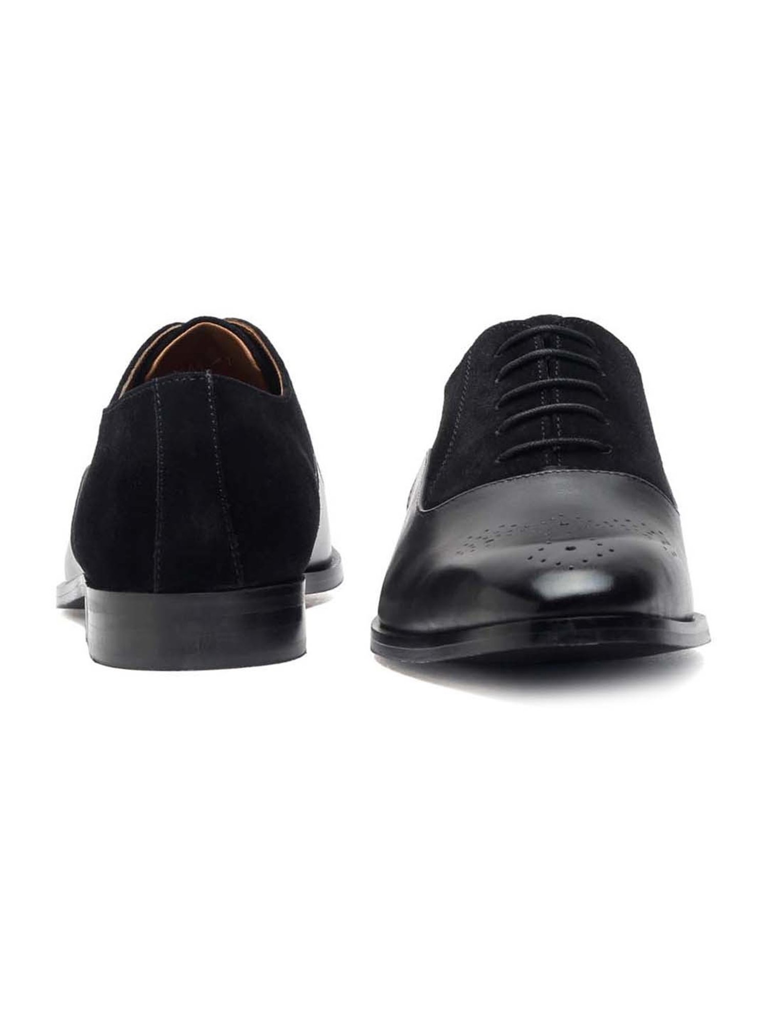 Louis Stitch Men's Obsidian Black Brogue Shoes