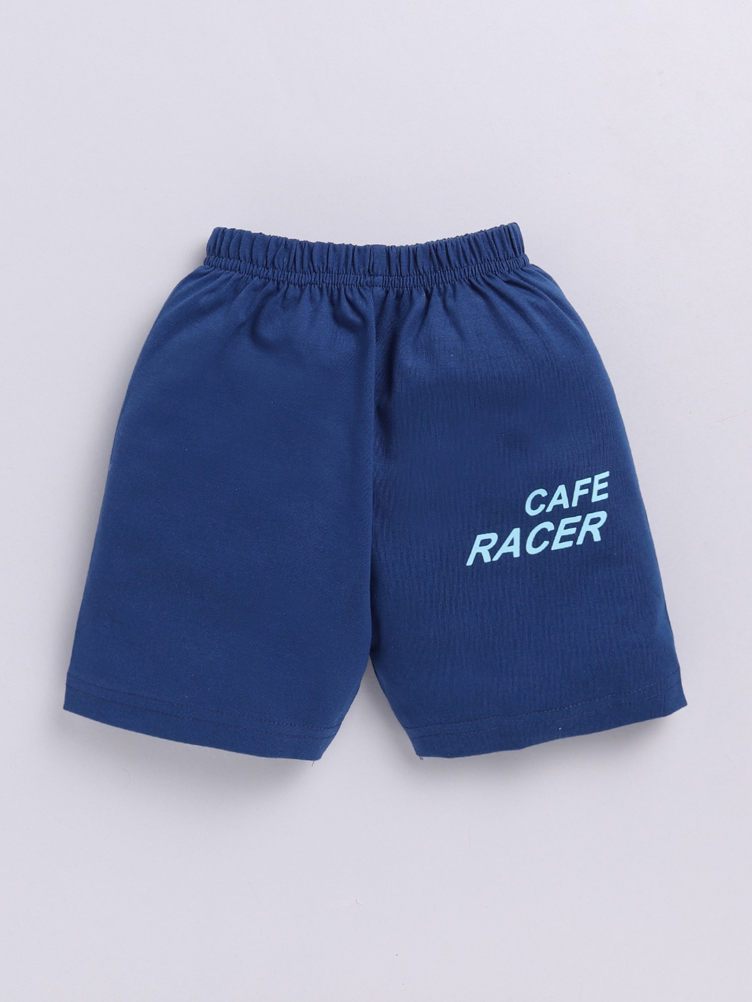 Todd N Teen Kids Blue Printed T-Shirt With Shorts