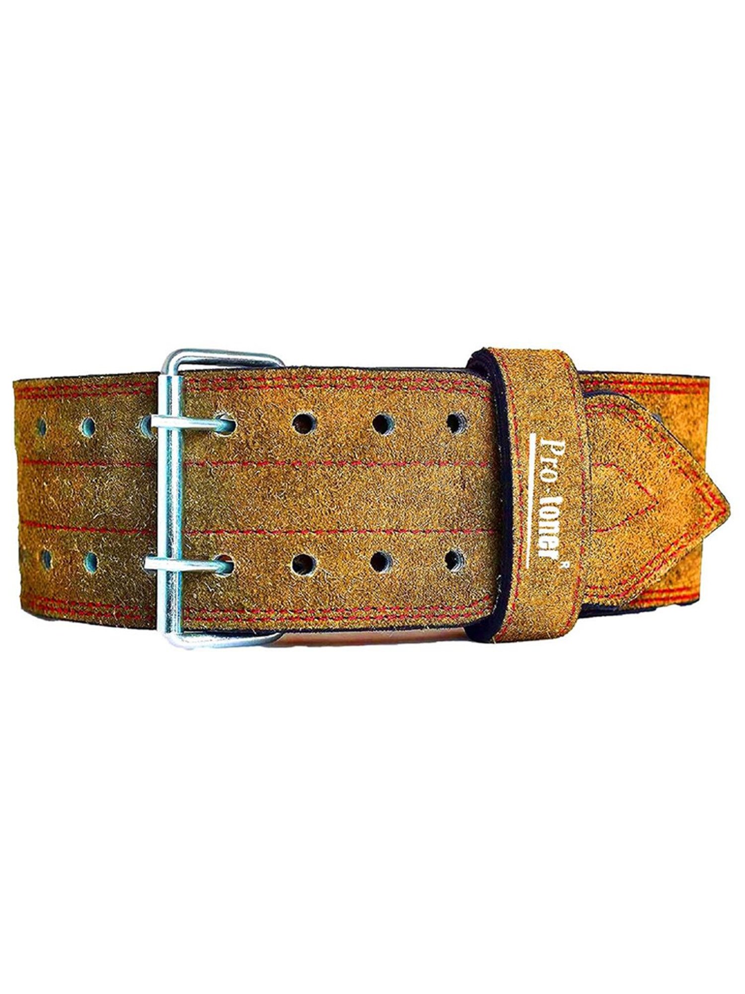 Protoner Suede Leather Weight Lifting Gym Belt (Brown)