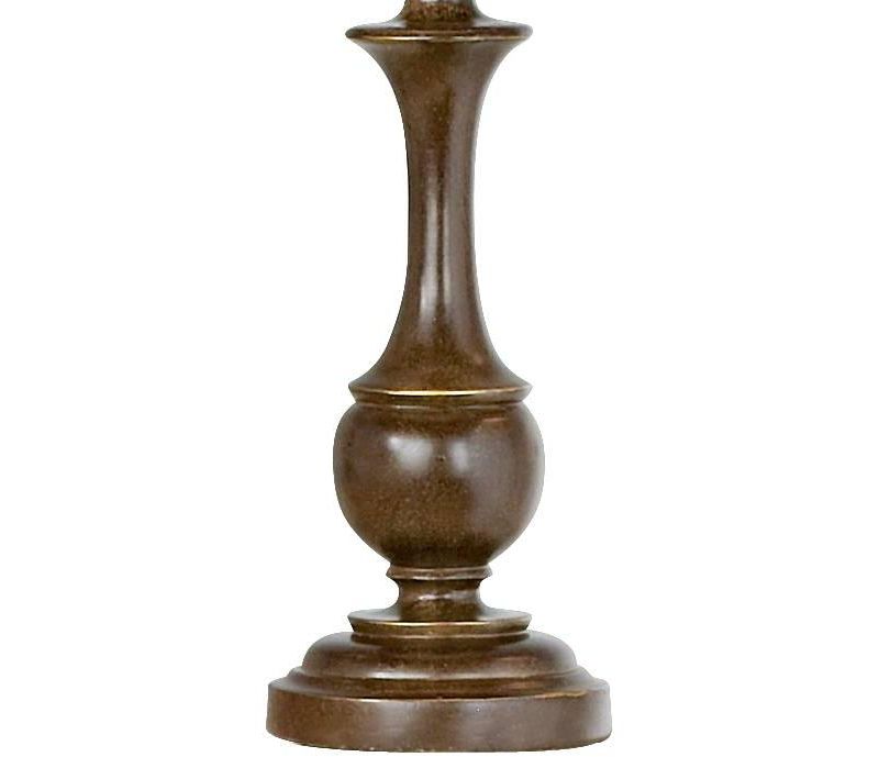 Barnes and Ivy Traditional Floor Table Lamps Set of 4 Bronze Beige Bell Shade for Living Room Family Bedroom Bedside Nightstand