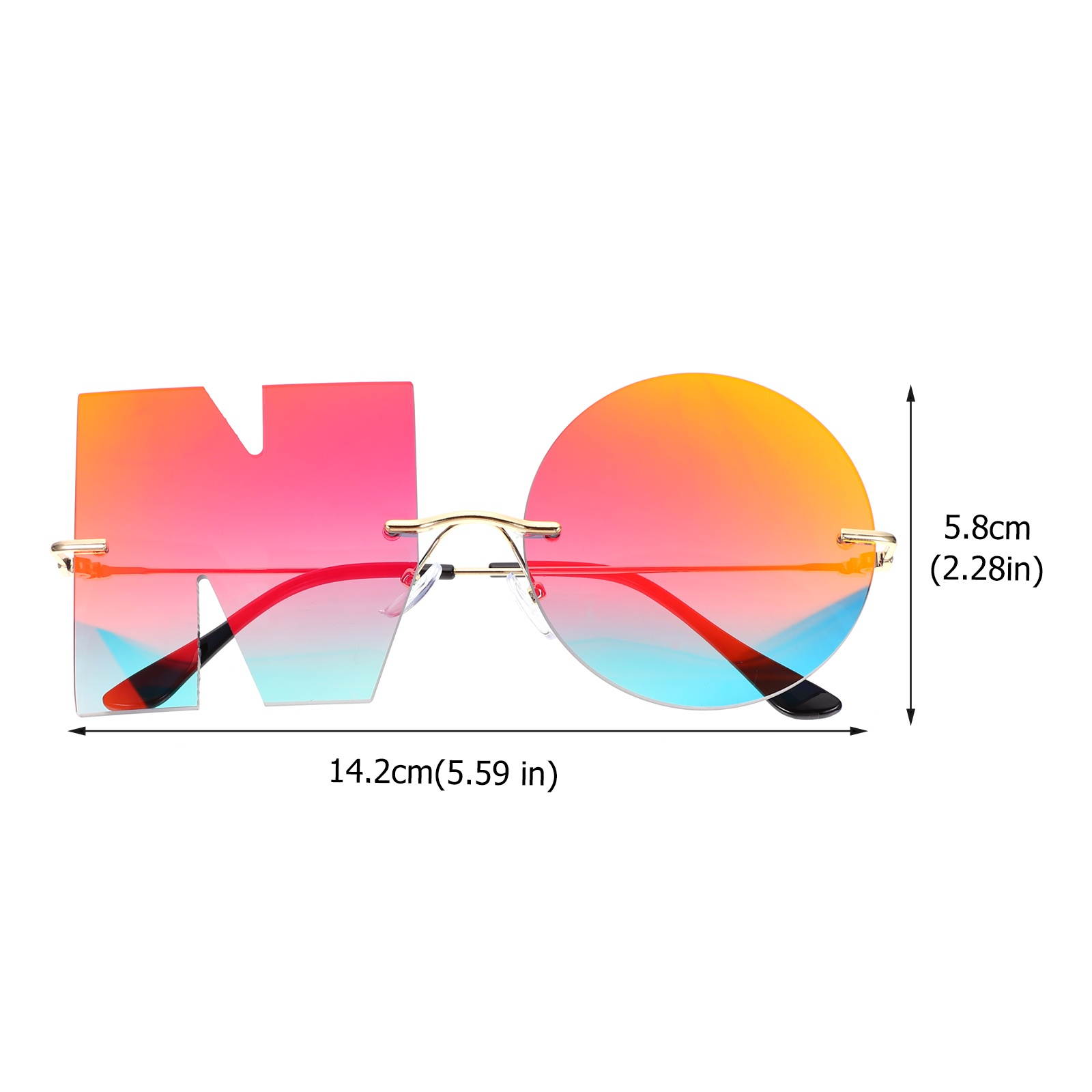 1 Pair of Sunglasses Chic Decorative Personalized Beach Eyewear Photo Prop Eyewear