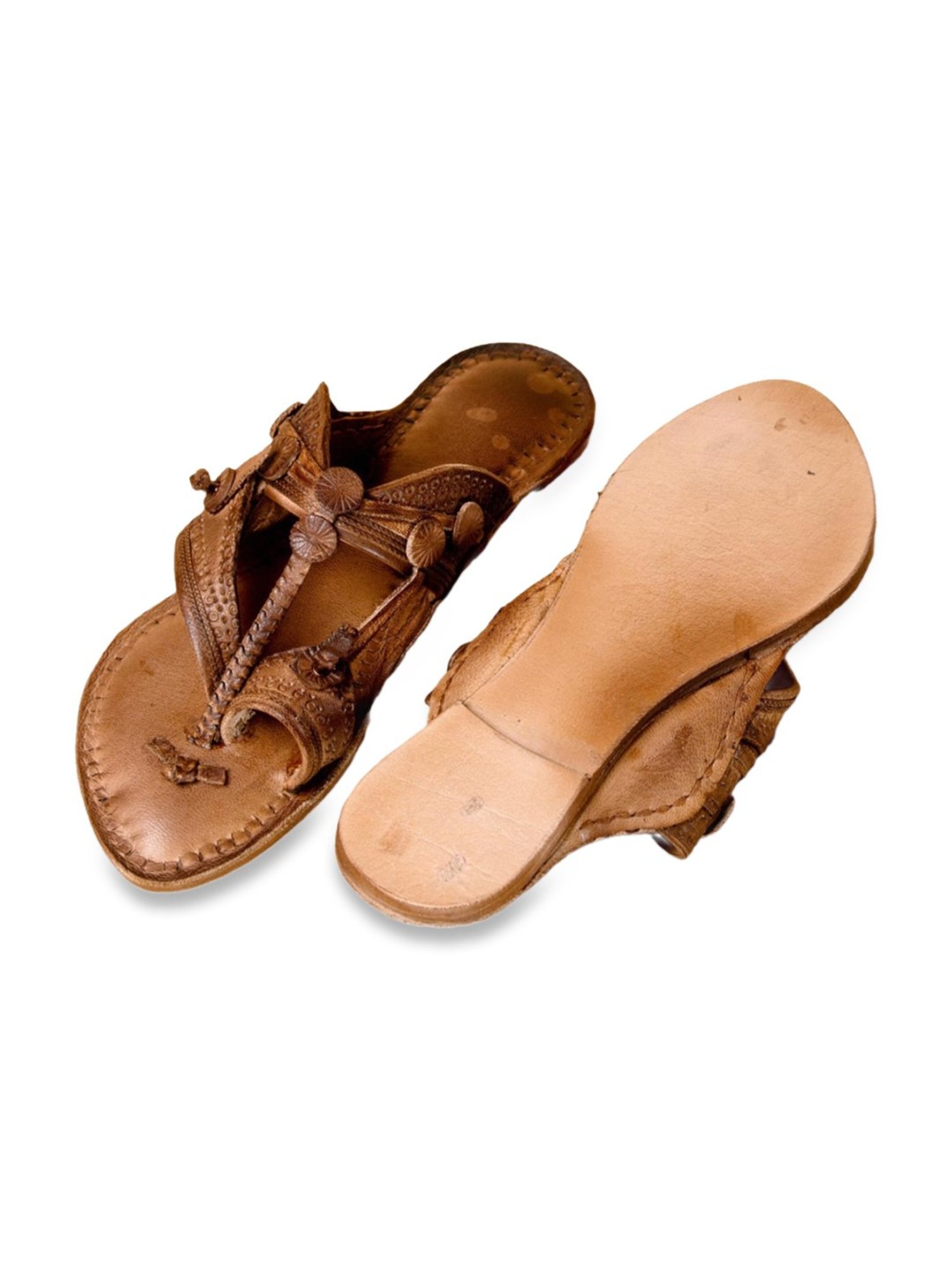 Kalapuri Women's Brown Kolhapuri Sandals