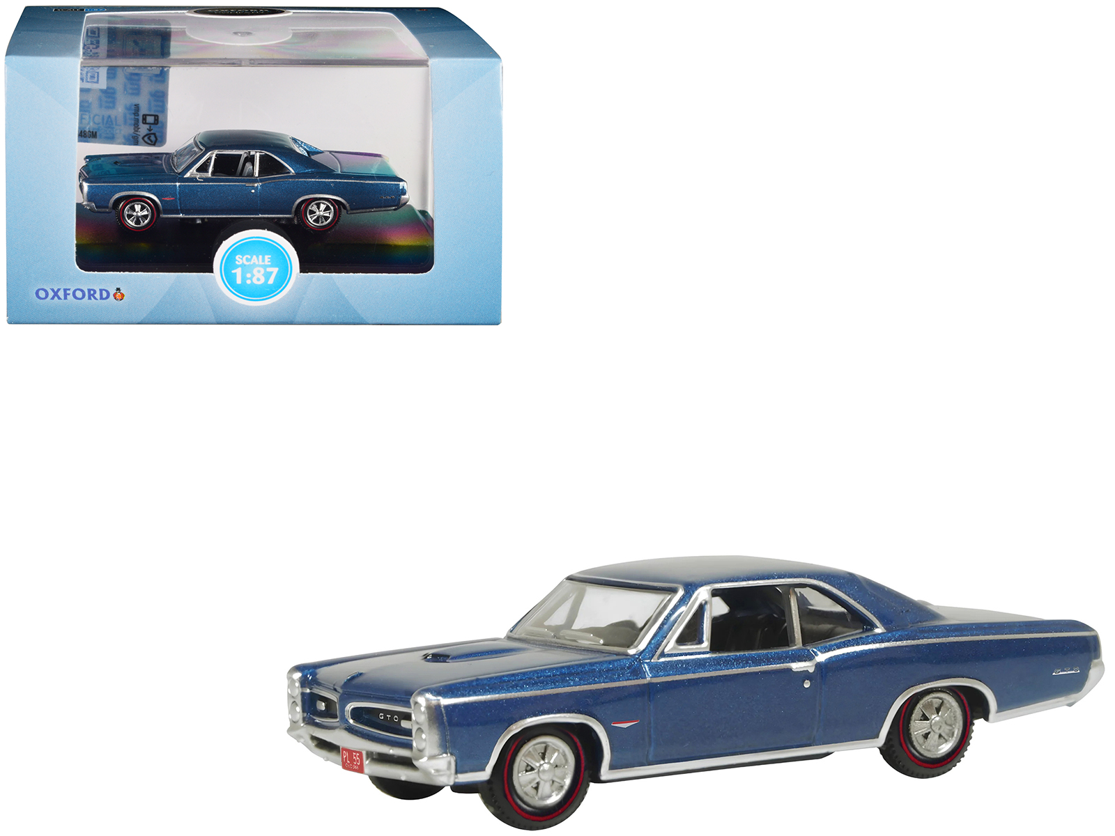 1967 Pontiac Bonneville Tyrol Blue Metallic with Blue Interior Limited Edition to 200 pieces Worldwide 1/43 Model Car by Goldvarg Collection