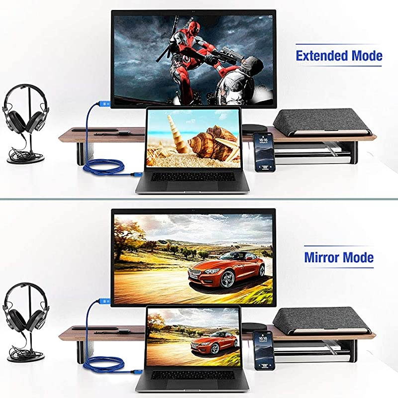 DisplayPort Cable 4K DP Cable Nylon Braided 4K60Hz2K144Hz Display Port Cable Ultra High Speed DisplayPort to DisplayPort Cable 66ft for Laptop PC TV etc Gaming Monitor CableBlue