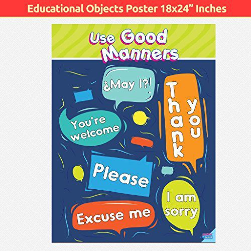 Educational Preschool Posters for Toddlers and Kids Perfect for Children Preschool & Kindergarten Classrooms Teach Body Parts, Family, Food, Fruits, Manners, Clothing, Vegetables and More!