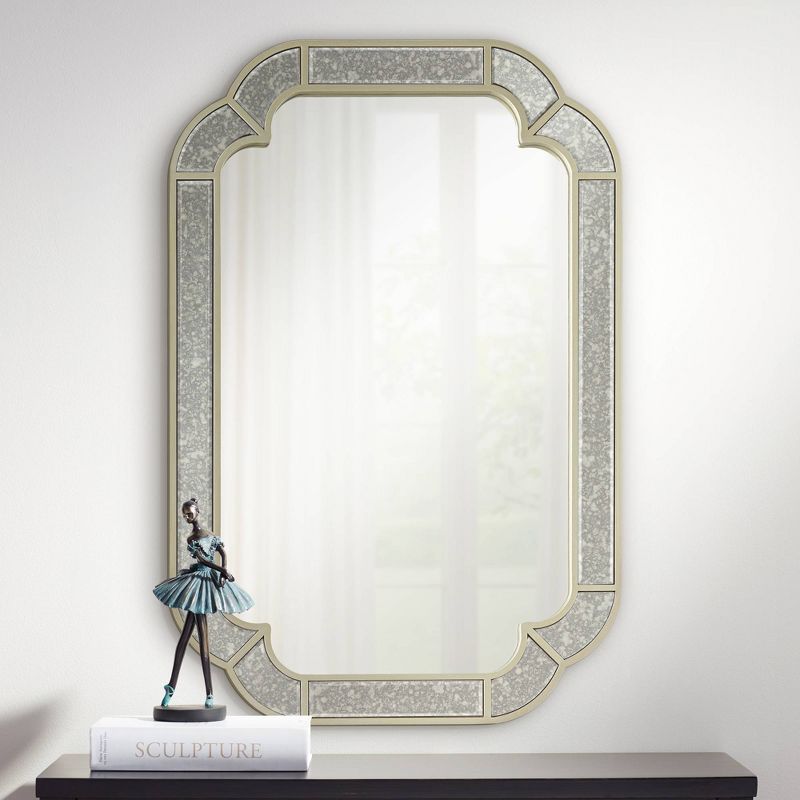 Noble Park Reina 23 1/2" x 38 1/2" Dark Champagne Rounded Edge Wall Mirror