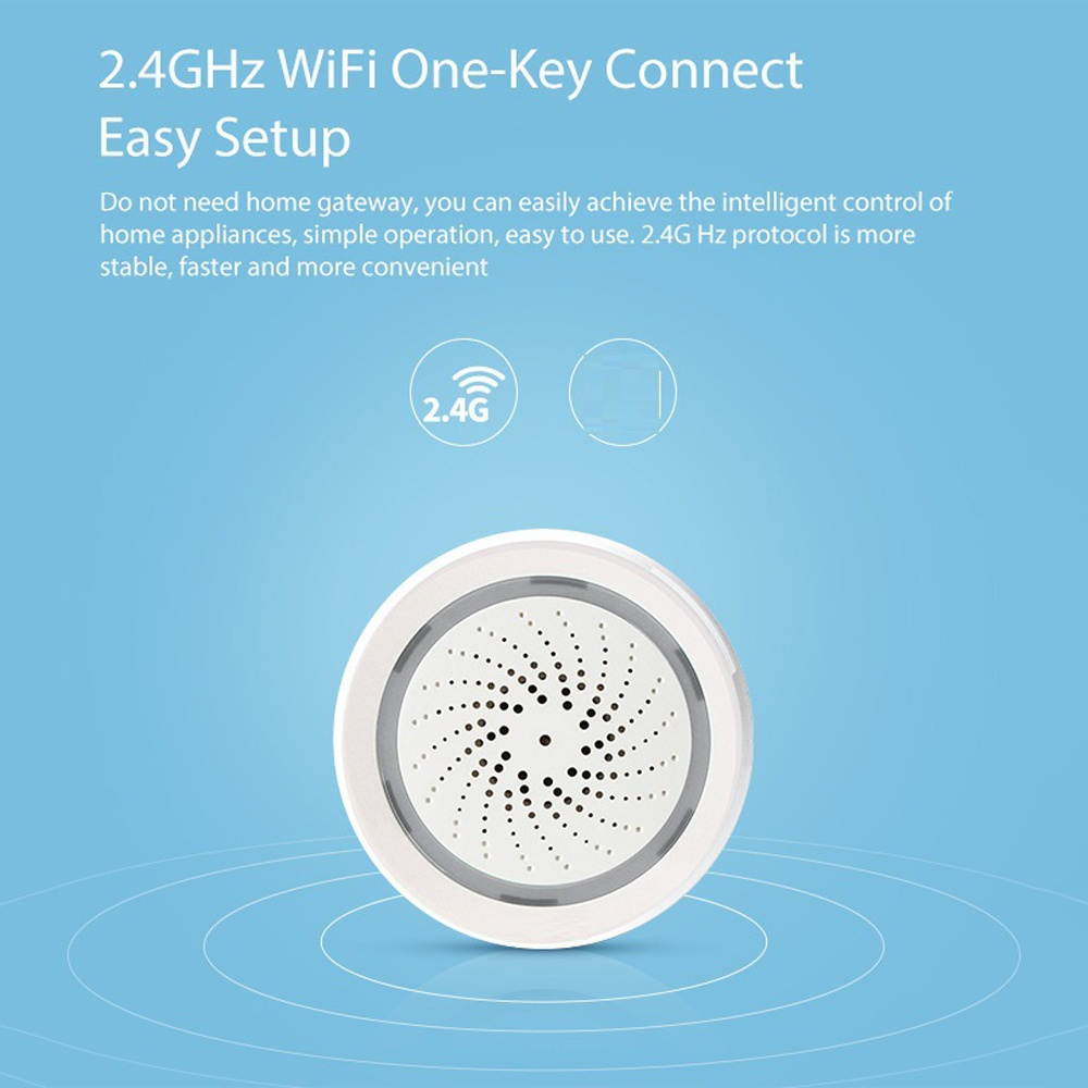 Intelligent WiFi Temperature Humidity Sensor with Alarm High Accurancy Environmental Detector Environment Quality Tester Compatible with Tuya