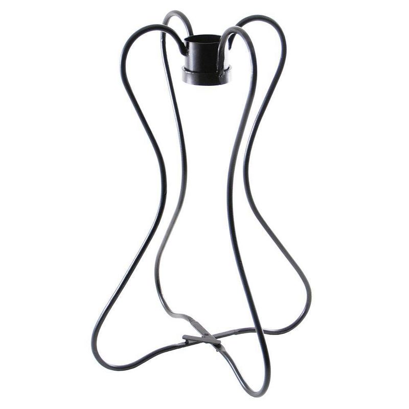 21.5" Iron Daffodil Gazing Globe Ball Stand Black Powder Coat Finish - ACHLA Designs