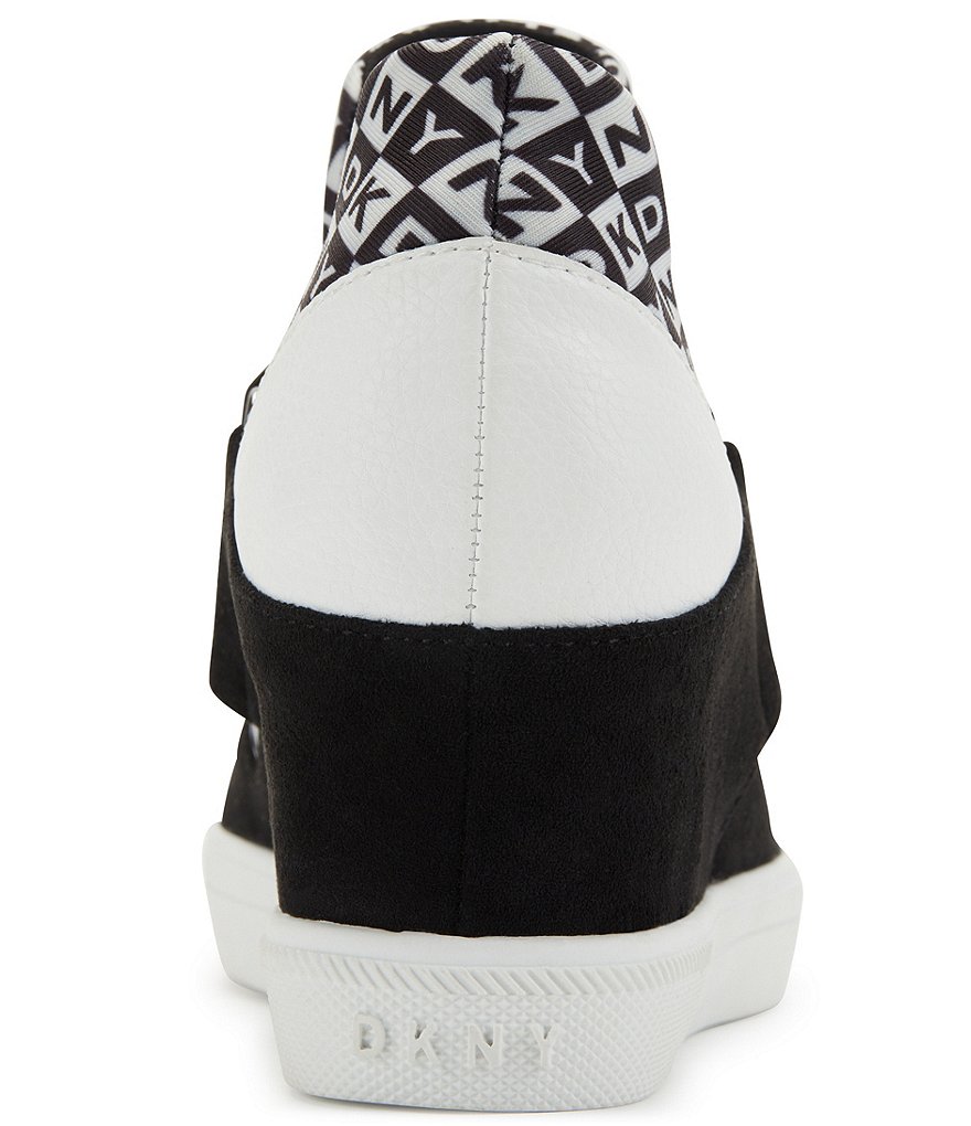Donald Pliner Pelham Neoprene Mixed Leather Slip-On Wedge Sneakers