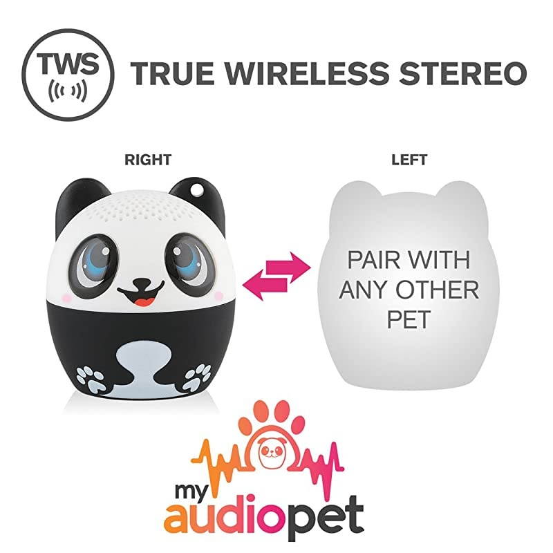 Mini Bluetooth Animal Wireless Speaker for Kids of All Ages True Wireless Stereo Pair with Another TWS Pet for Powerful Rich RoomFilling Sound Pandamonium