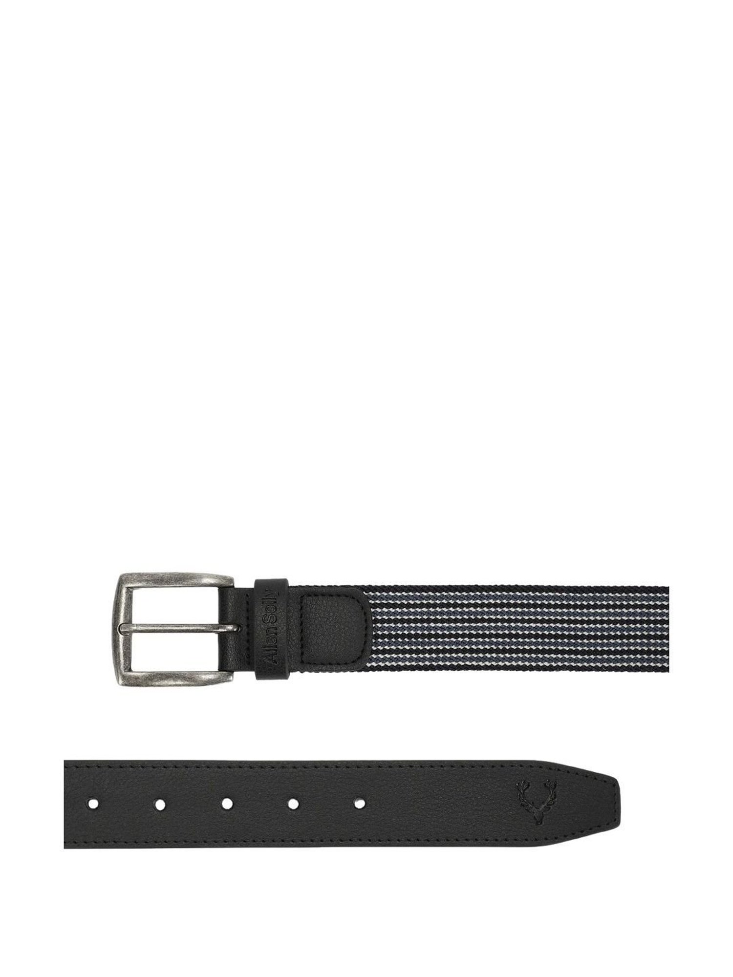 Antony Morato Black Leather Solid Waist Belt