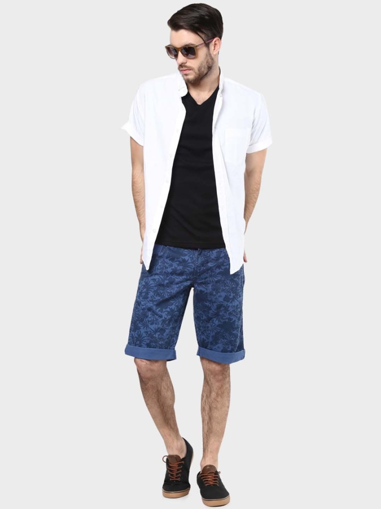 BOSSINI Black Cotton Regular Fit T-Shirt