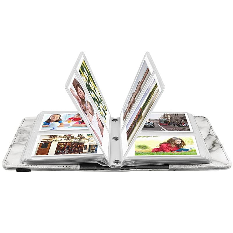 Mini Photo Album for Fujifilm Instax 3Inch Film 104 Pockets Photo Album for Fujifilm Instax Mini 9 Mini 8 Mini 90 Mini 25 Mini LiPlay Mini Link Printer Polaroid Snap PIC300 Marble