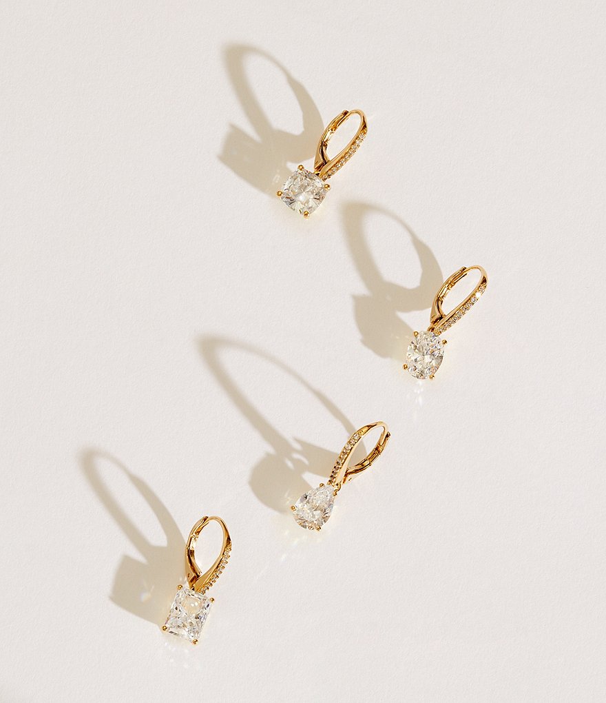 Nadri Modern Love Pear Cut Drop Earrings