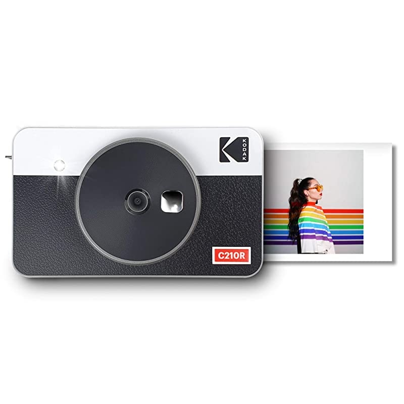 Mini Shot 2 Retro Portable Wireless Instant Camera amp Photo Printer Compatible with iOS amp Android and Bluetooth Devices Real Photo 21x34 4Pass Technology White
