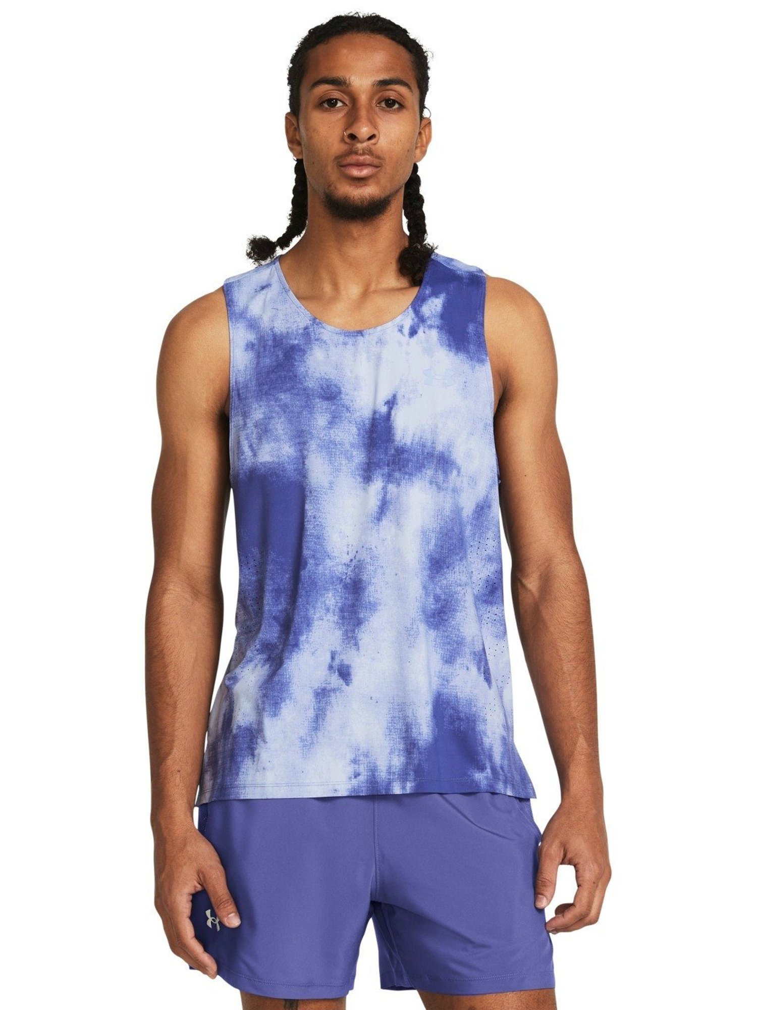Under Armour Purple Slim Fit Printed Tank Tee