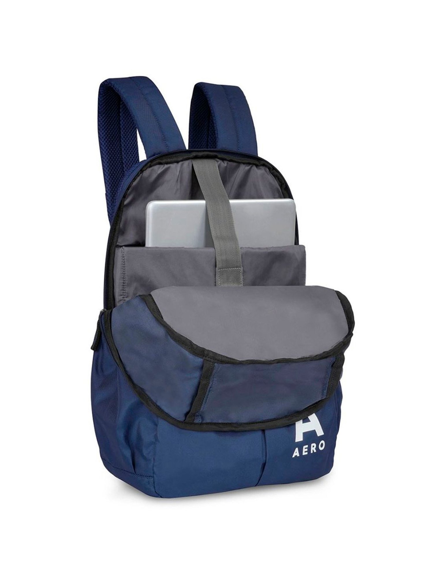 Aeropostale Tucker Navy Polyester Solid Laptop Backpack