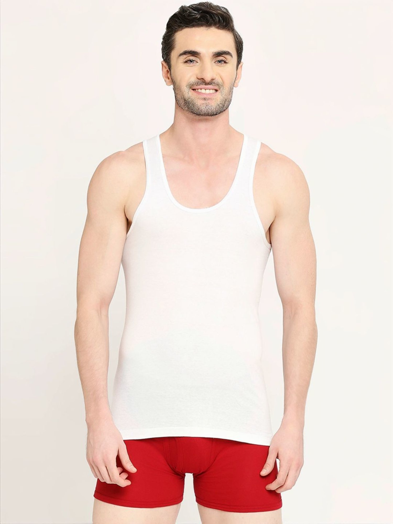 Vip White Regular Fit Vest - Pack Of 3