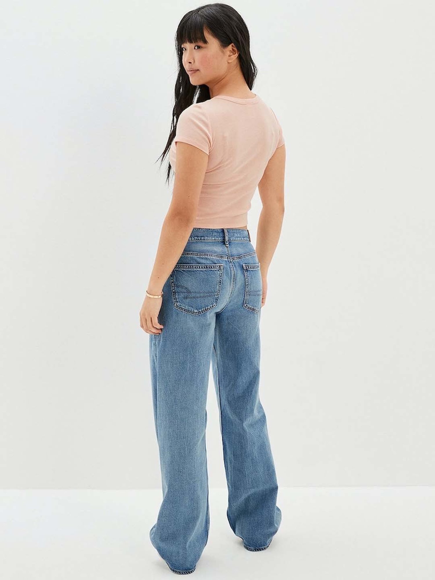 American Eagle Outfitters Pink Printed T Shirt