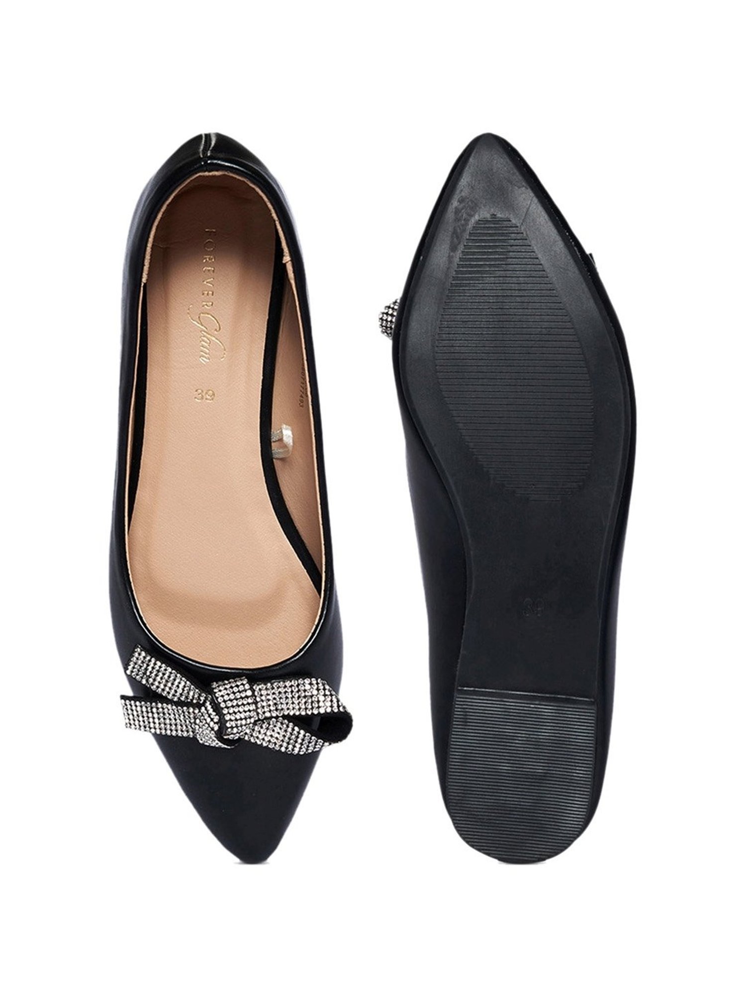 Forever Glam by Pantaloons Women's Black Flat Ballets