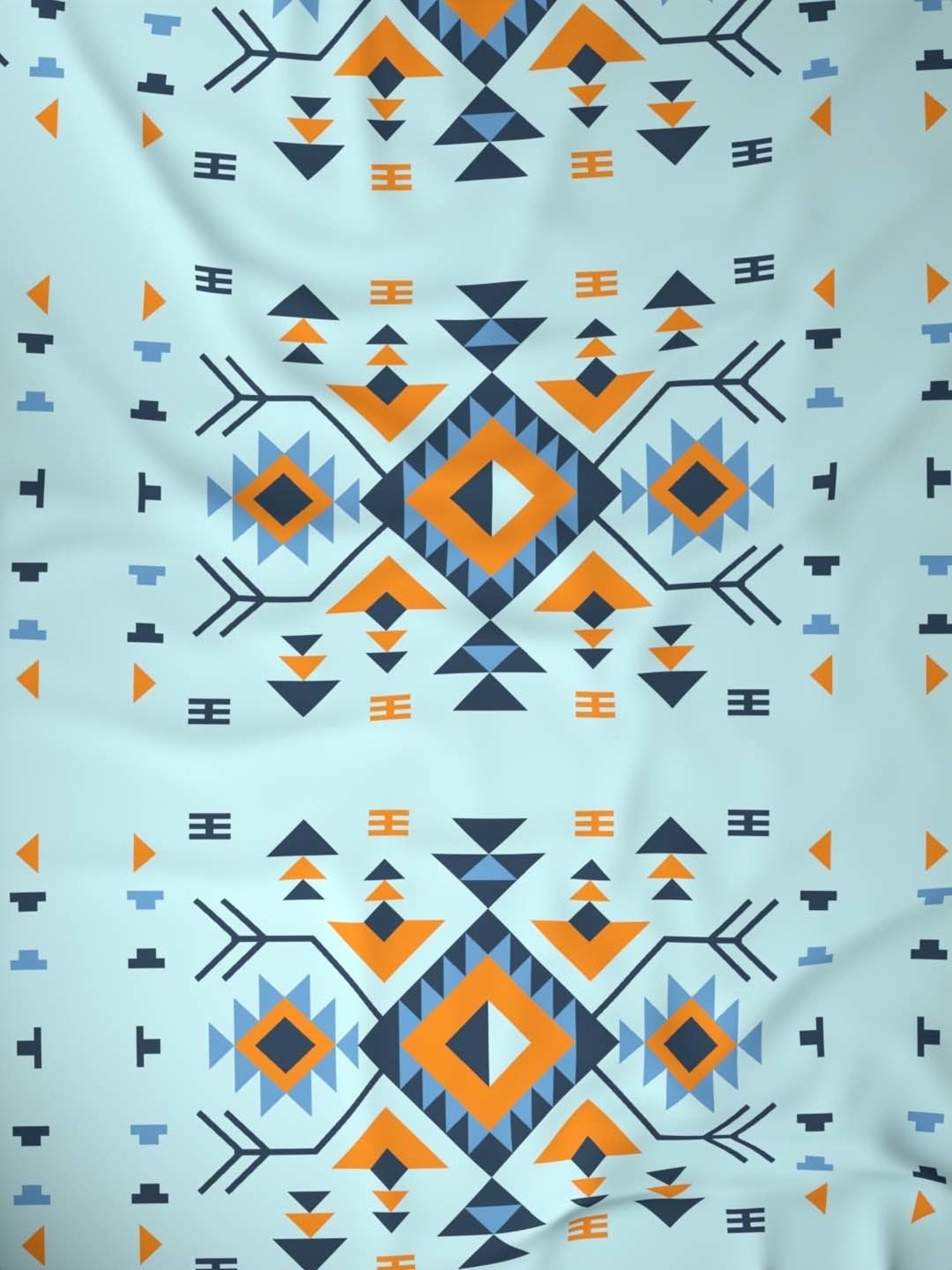 Raymond Home Blue Cotton 179 TC Queen Bedsheet with 2 Pillow Covers