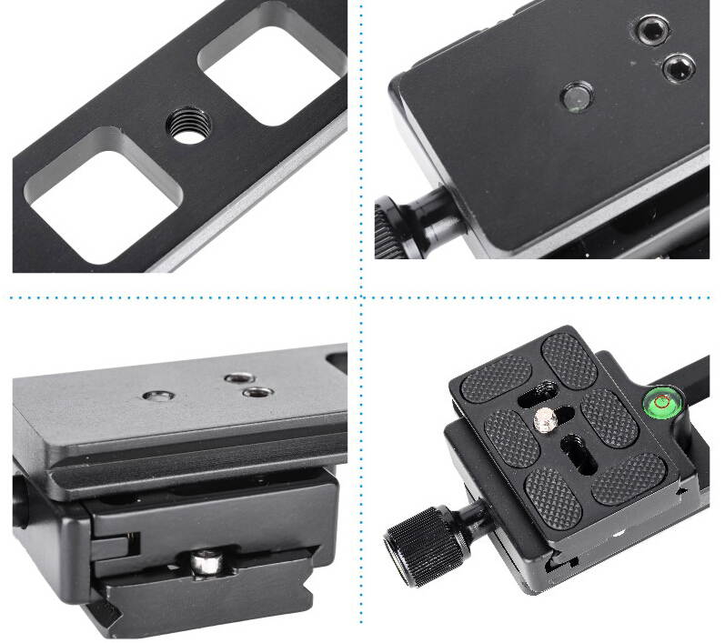 koolehaoda Aluminium 480mm Professional Rail Nodal Slide Metal Quick Release Clamp with Quick Release Plate for Camera with Arca Swiss Compatible for Tripod Ballhead