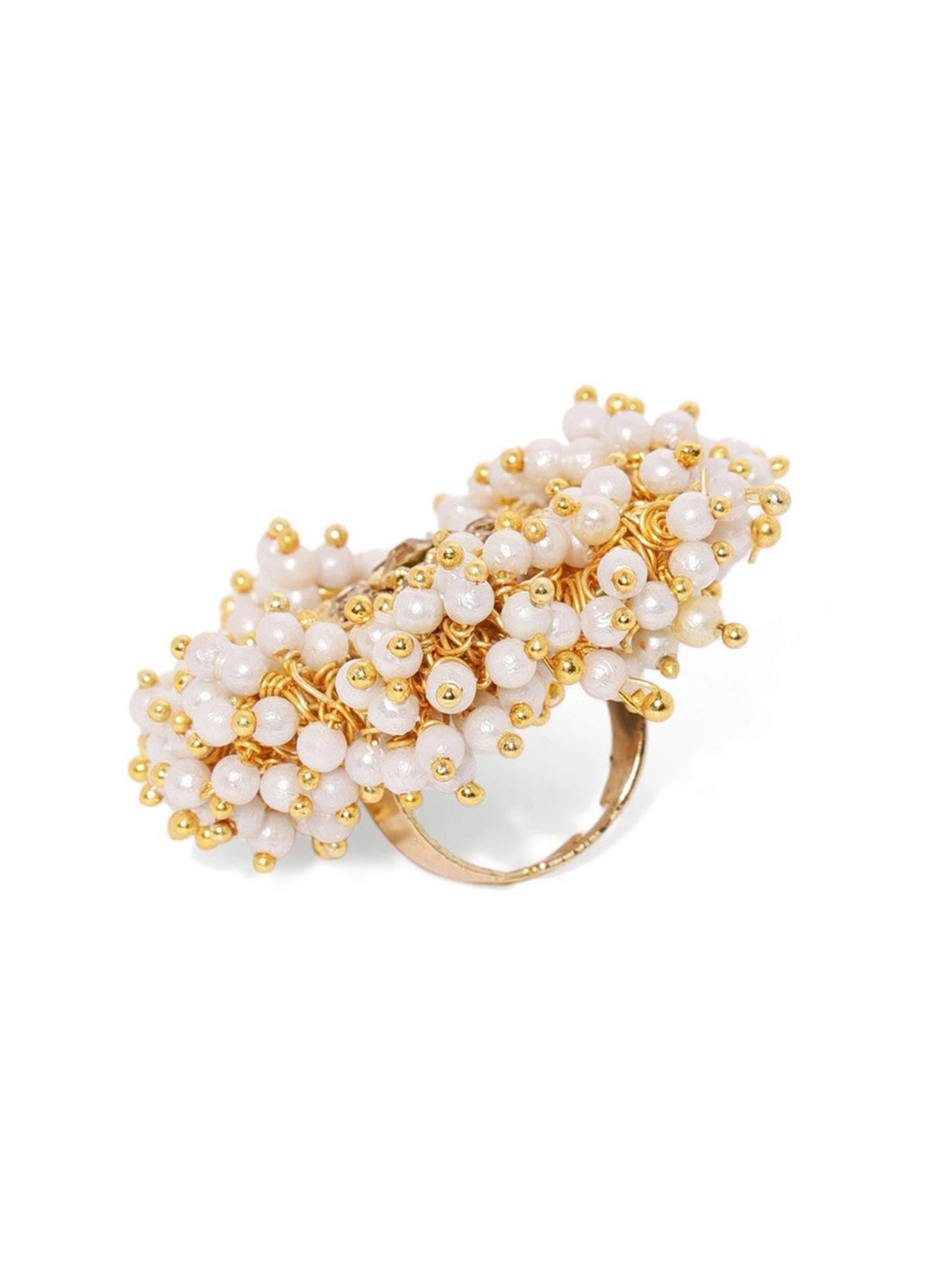 Accessorize London Women's Jewel Embellished Rings Set Of Three White