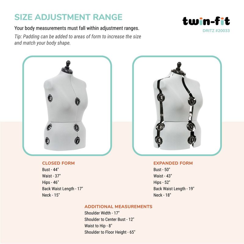 Dritz Large Twin-Fit Dress Form