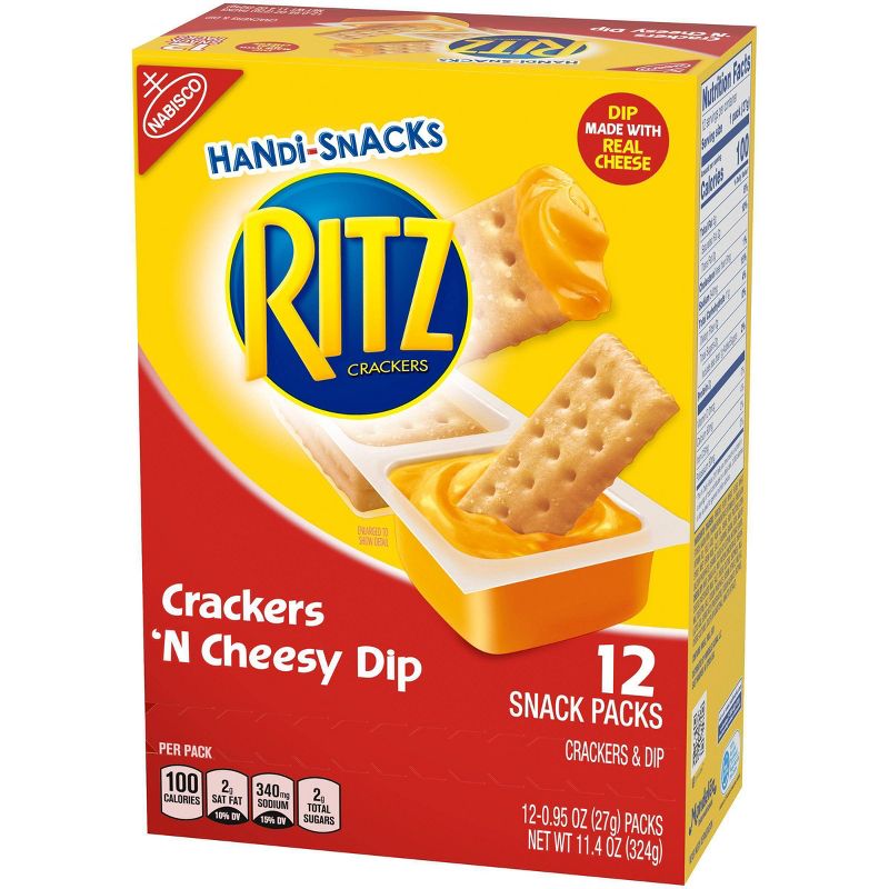 Handi-Snacks Ritz Crackers 'N Cheese Dip - 12ct/0.95oz