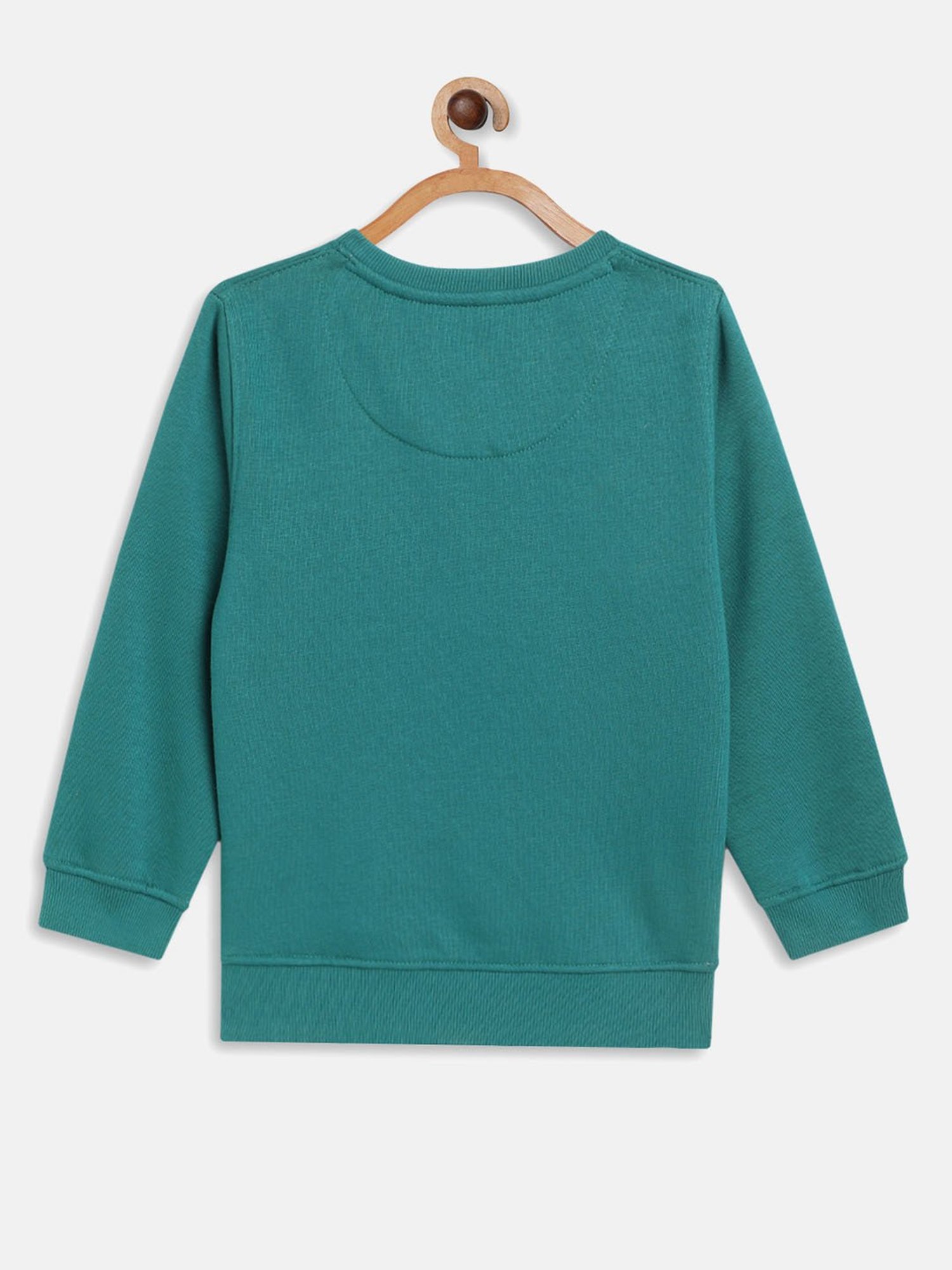 Octave Kids Blue Solid Full Sleeves Sweatshirt