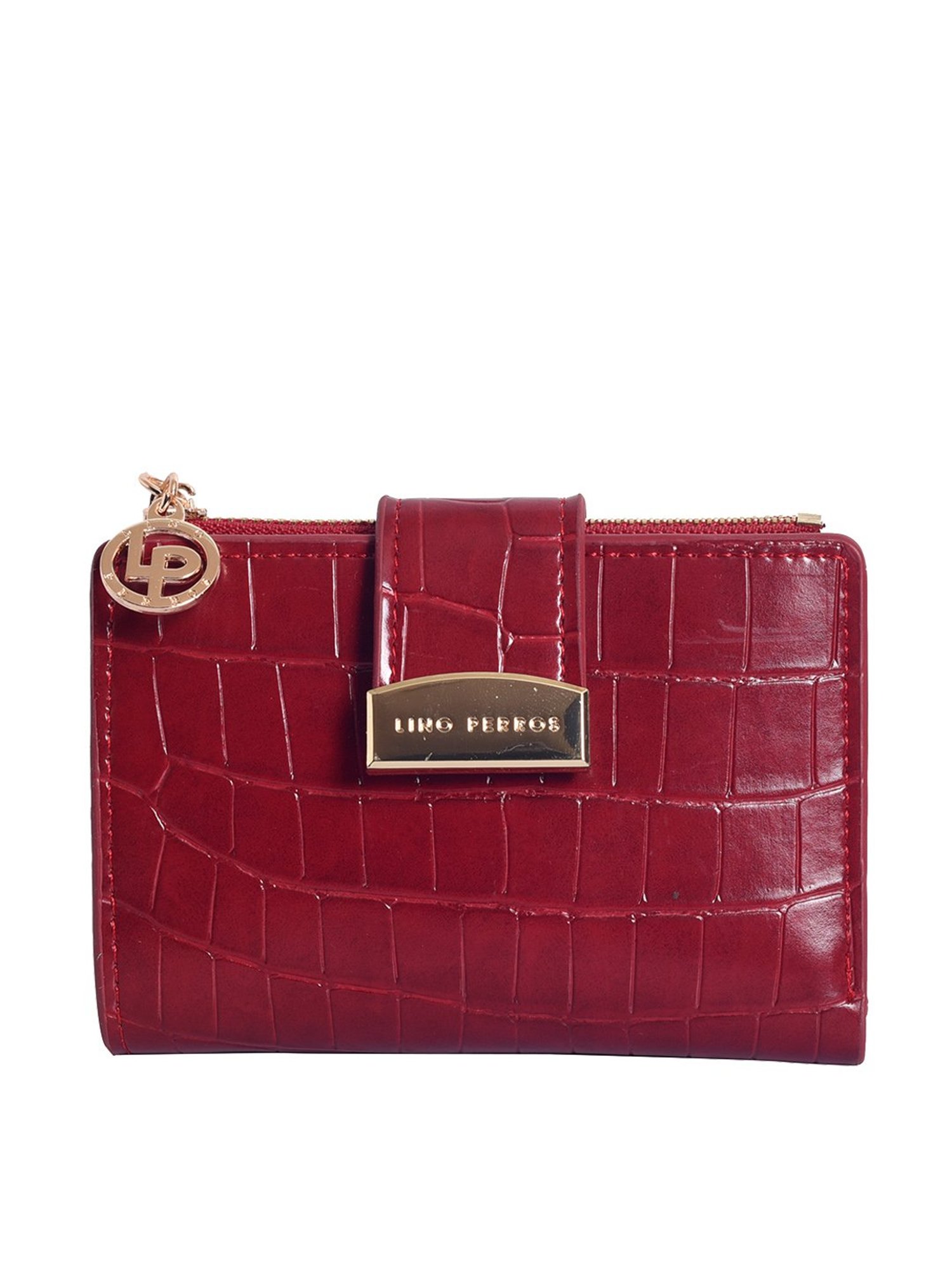 Lino Perros Red Textured Wallet for Women
