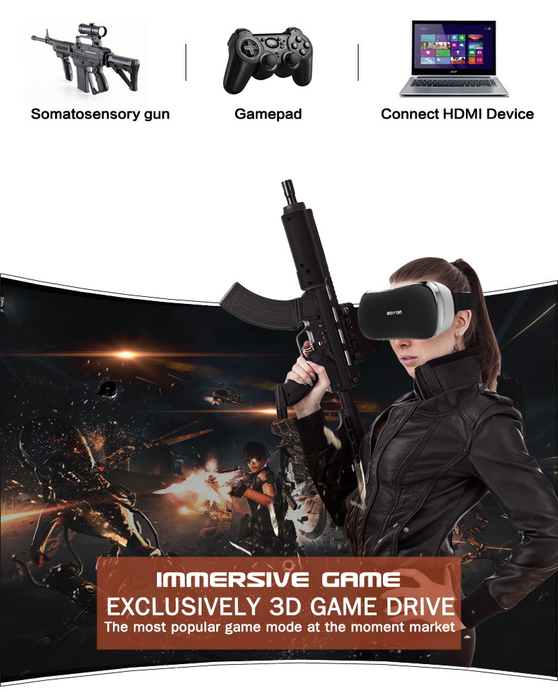 Andoer Virtual Reality Glasses 3D VR Box Glasses Headset Universal for Android iOS Windows Smart Phones with 4.7 to 6.0 Inches