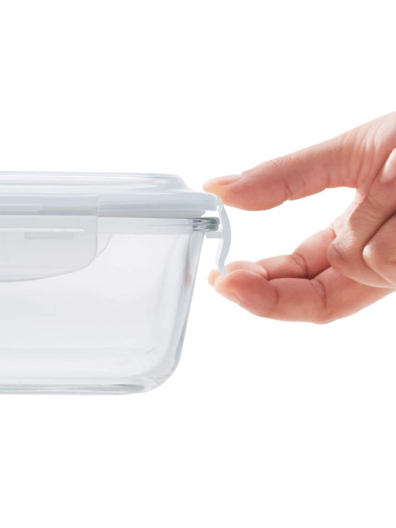 Borosil Transparent Plastic Round Lid with Gasket Set of 2