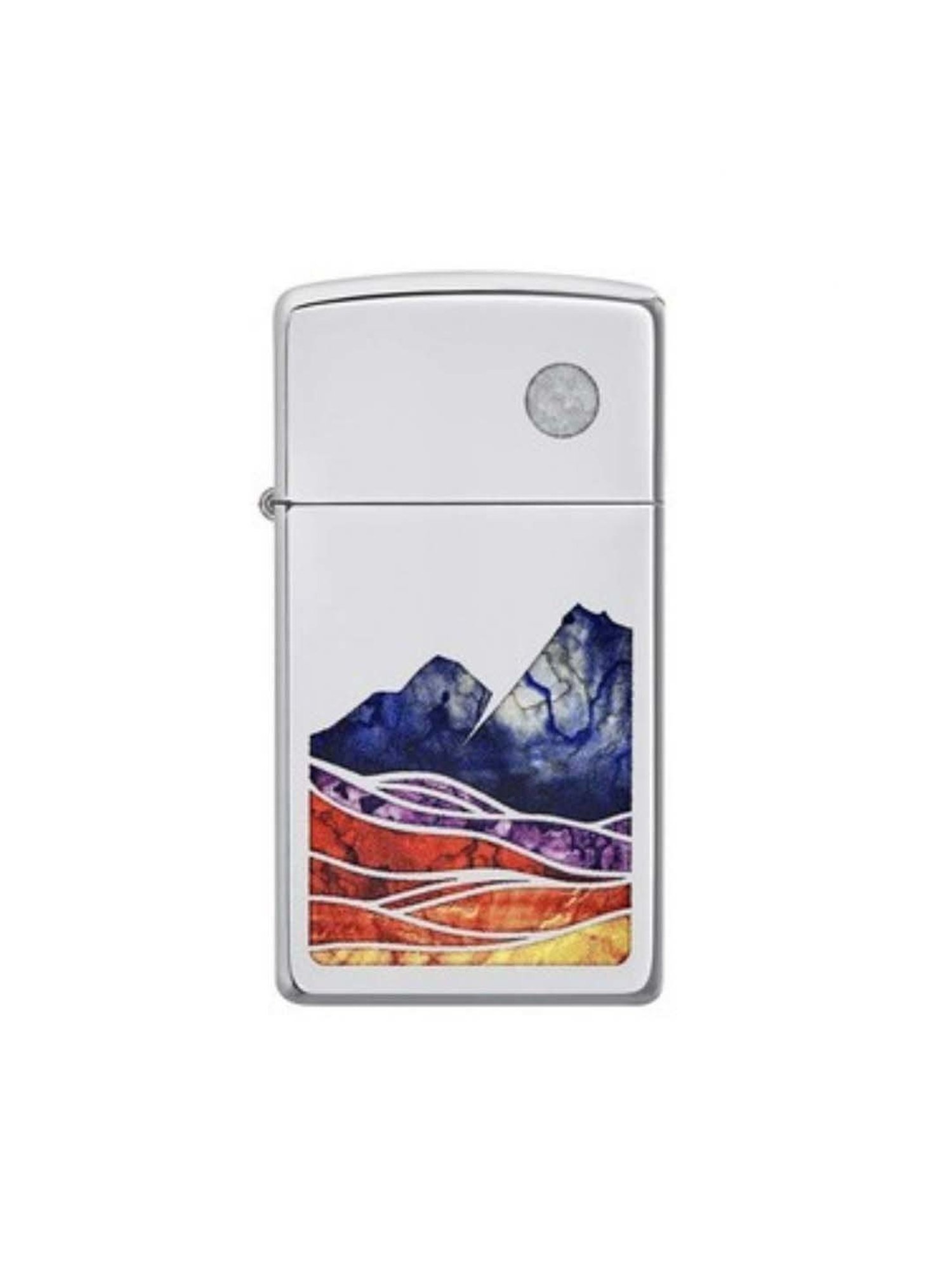 Zippo Multicolor Slim Landscape Design Brass Windproof Pocket Lighter