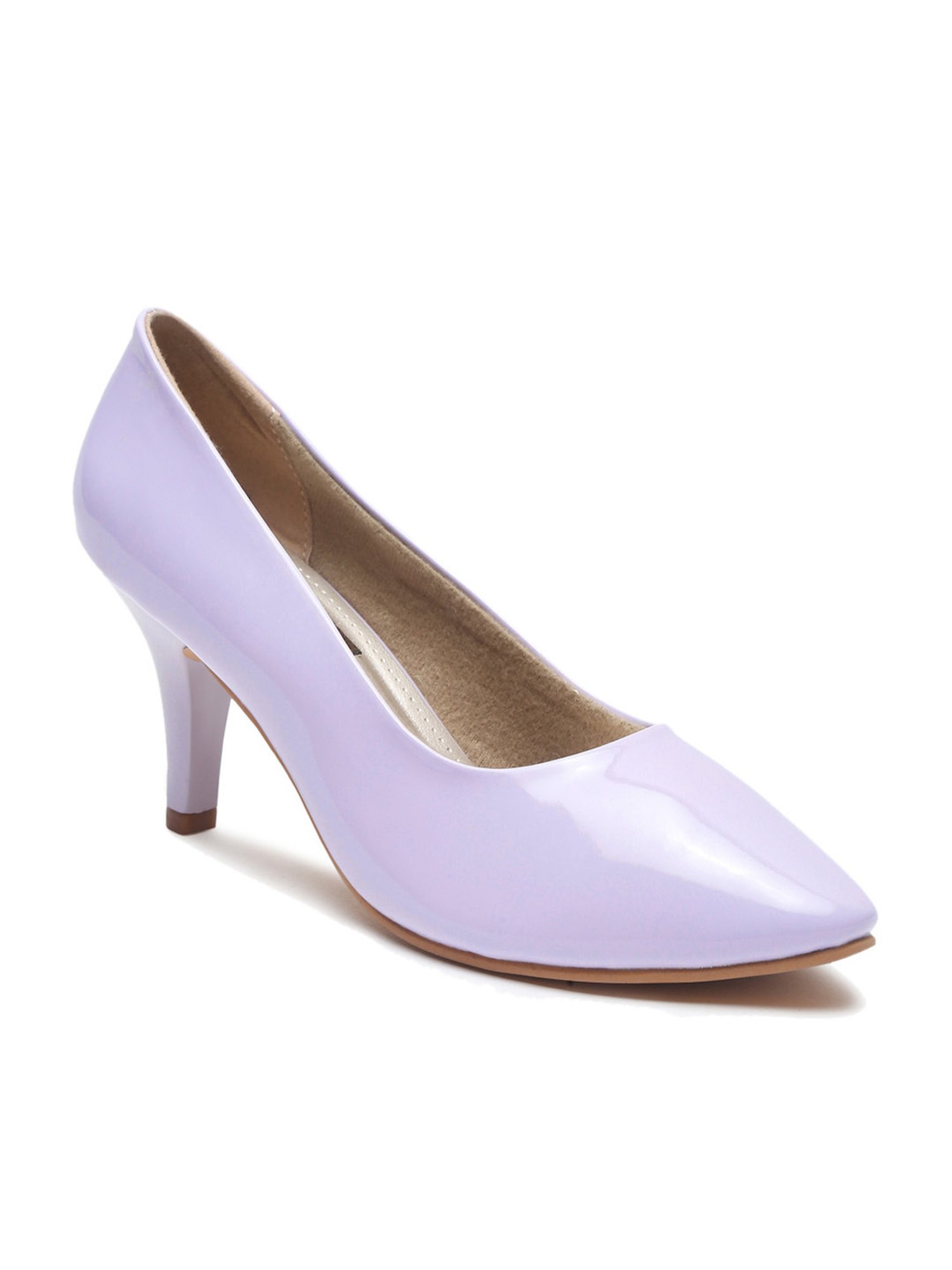 Flat N Heels Women's Purple Stiletto Pumps