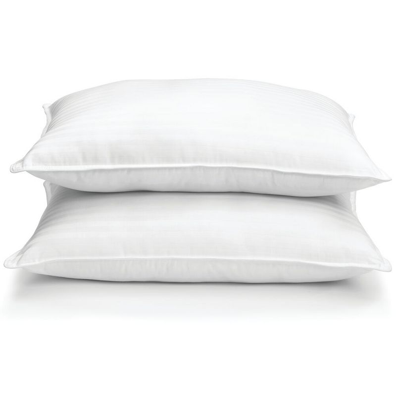 mDesign King Gel Pillow Set - Hypoallergenic, 2 Pack - Optic White