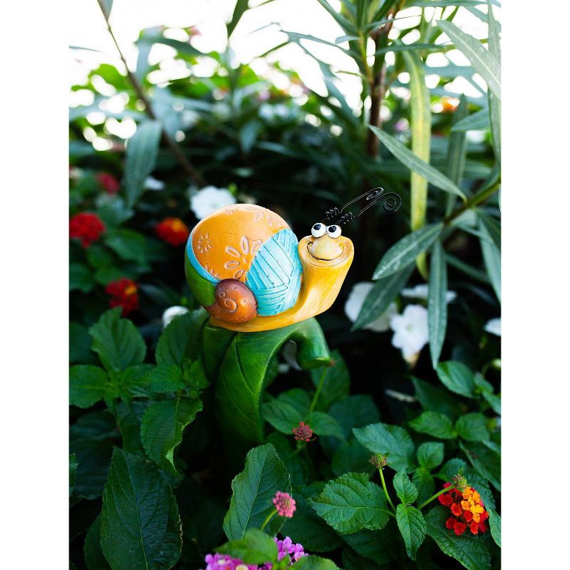 Resin Snail Garden Plant Stake - Exhart