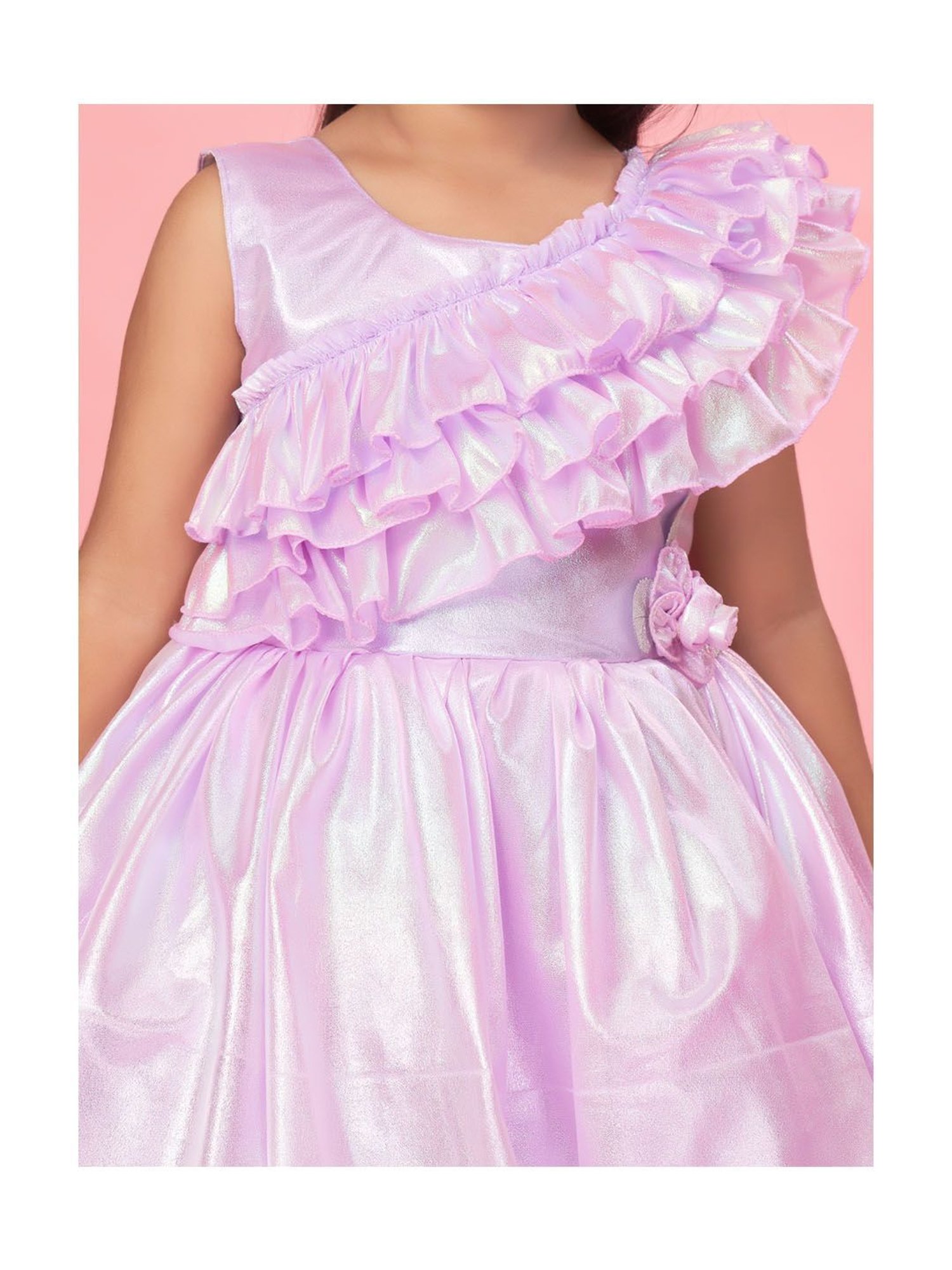 Aarika Kids Lilac Solid Frock