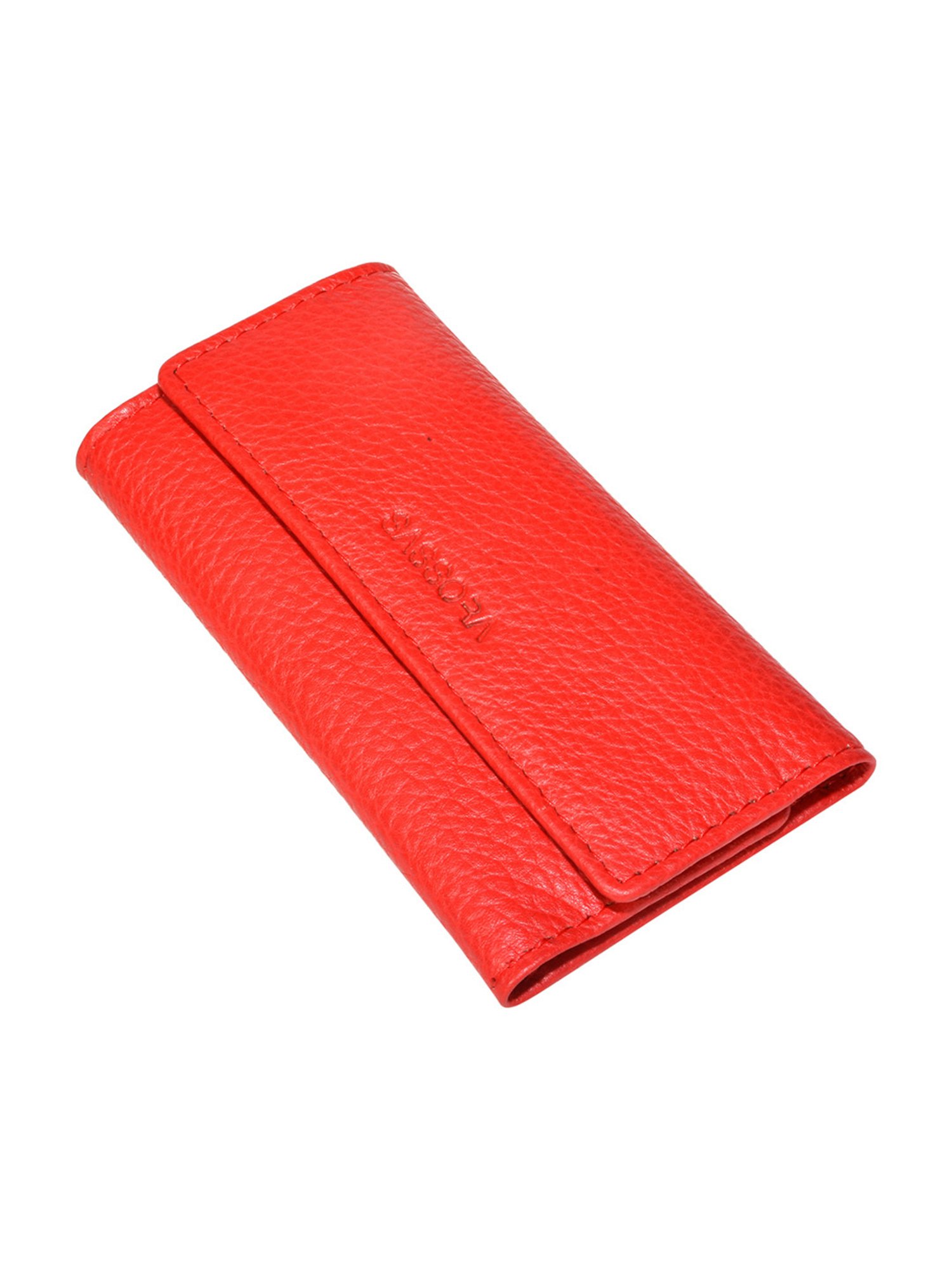 SASSORA Florid Red Leather Small Key Case