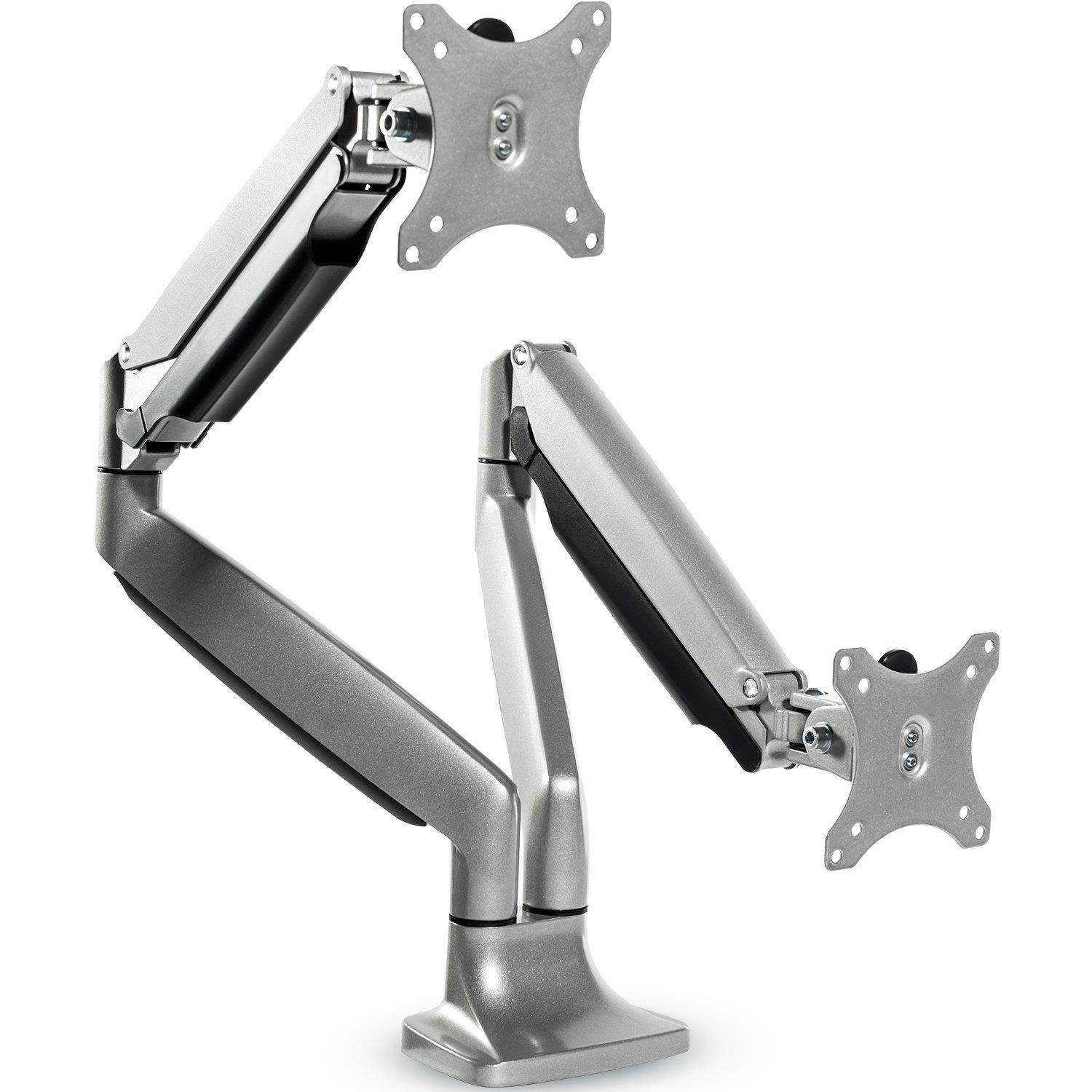 EleTab Dual Monitor Mount Stand Full Motion Swivel Fits for 2 Computer Screens 13" to 32" Gas Spring LCD Arm
