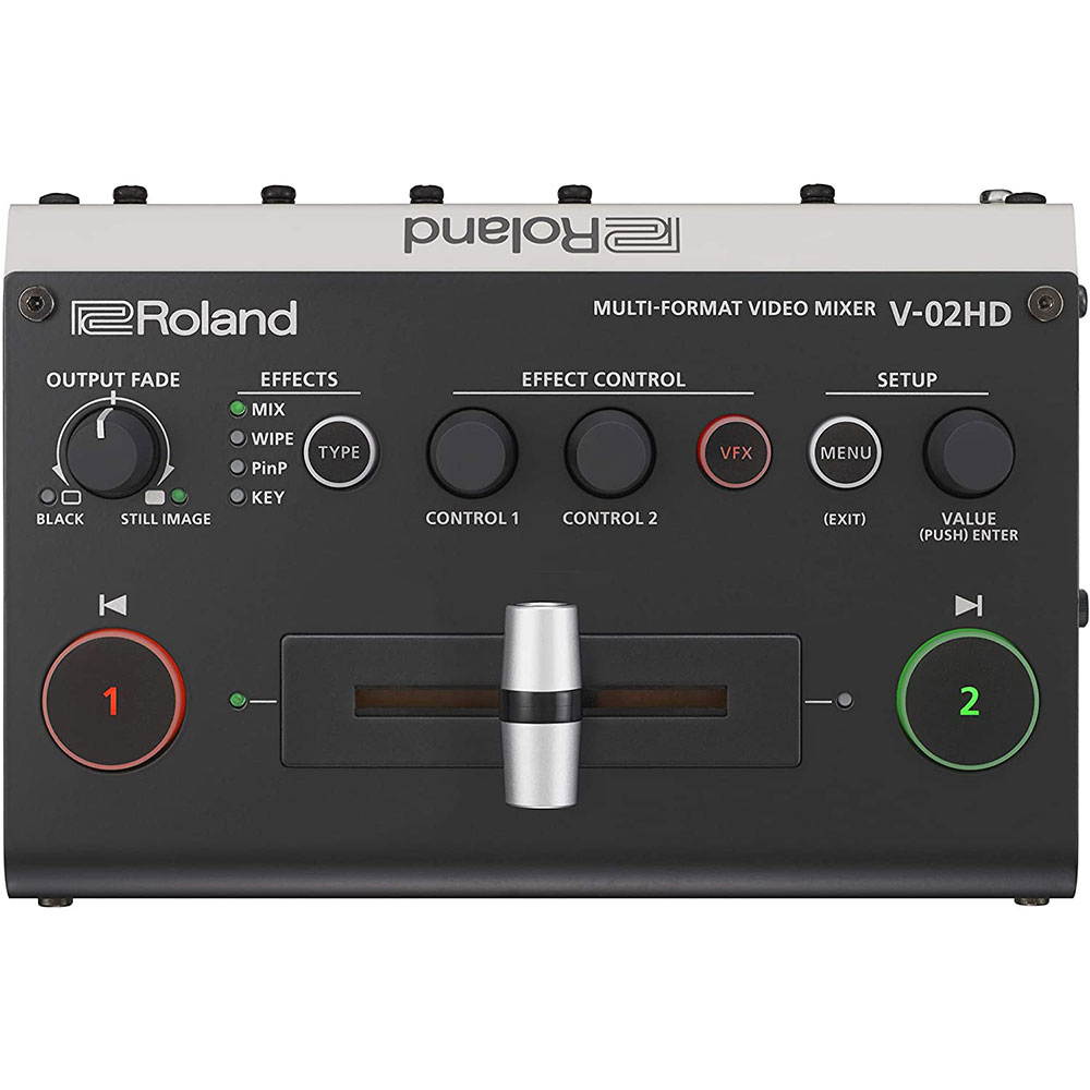 Roland V-02HD STR HD Video Mixer/Switcher Live Streaming Bundle with USB Video Encoder UVC-01