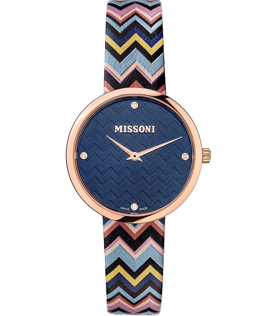 Missoni M1 Joyful Multicolor Calf Leather Watch