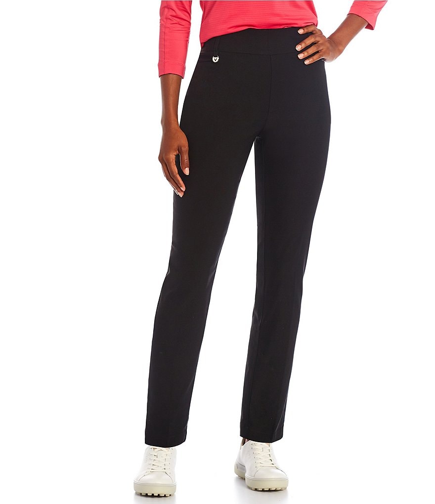 Callaway Tech Stretch Active Waist Band Back Logo Motif Pull-On Pants